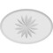 Ekena Millwork Standard Dalton Flower Rosette With Rounded Edge, 5"W x 3 1/4"H x 1/2"P ROSP050X033X050DAL11 - alternate 3